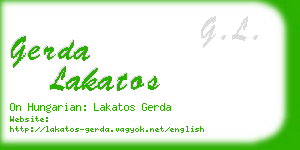 gerda lakatos business card